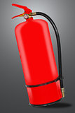 Red Fire Extinguisher with clipping path