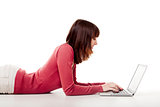 Woman working with a laptop