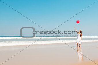 Girl with red balloon 
