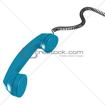 Blue telephone receiver