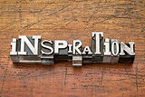 inspiration word in metal type