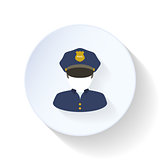 Policeman flat icon