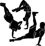 breakdance silhouette break dance