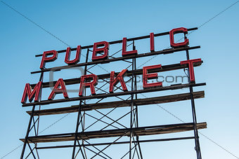 World famous Pike place market in Seattle