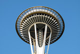 Close up of the top of the Space Needle