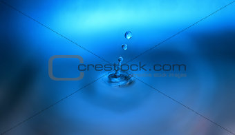 Water drop and splash