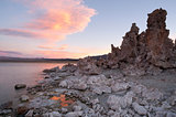 Rock Salt Tufa Formations Sunset Mono Lake California Nature Out