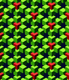 abstract green cubes
