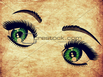 Grunge emerald eyes