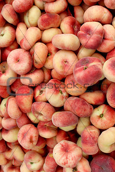 Fresh donut peaches background, photo taken at local farmers