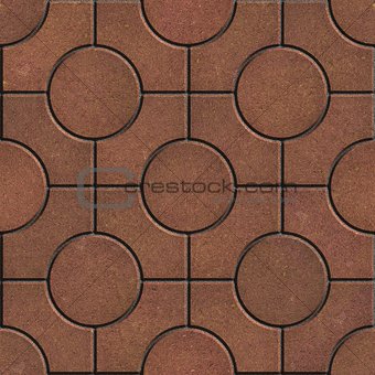 Brown Pavement - Circles inside Squares.