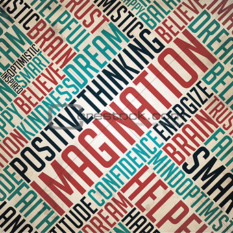 Imagination - Word Collage Concept.