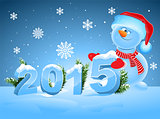 Funny snowman greeting 2015