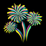 Colorful firework