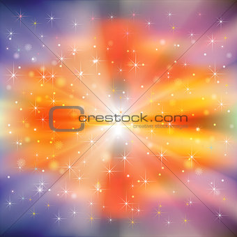 abstract celebration background with snowflakes and stars