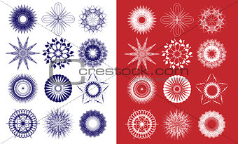 Snowflakes isolated in the vector