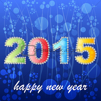 2015 year greeting card design version