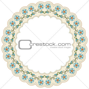 circular floral background one