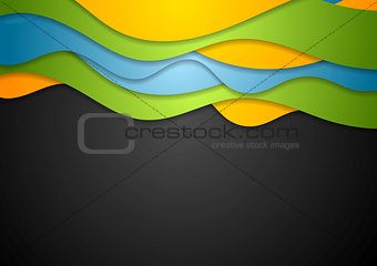 Colorful waves corporate design