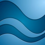 Bright blue corporate vector waves