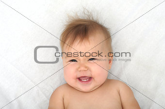 Cute happy baby smiling