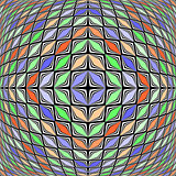 Design warped diamond geometric diagonal pattern