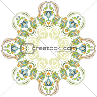 circular floral background two