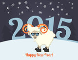 Happy new year greeting card design