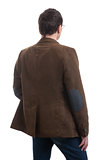 Back view of stylishly dressed man
