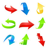Arrow icon set. Vector illustration