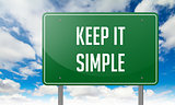 Keep it Simple on Highway Signpost.