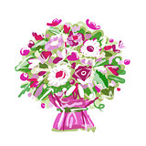 Floral bouquet, sketch for your design