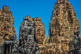 giant faces prasat bayon temple Angkor Thom Cambodia