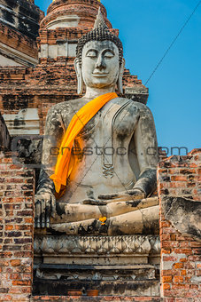 buddha statue Wat Yai Chai Mongkhon Ayutthaya bangkok Thailand