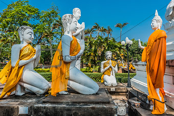 buddha statues Wat Yai Chai Mongkhon Ayutthaya bangkok Thailand
