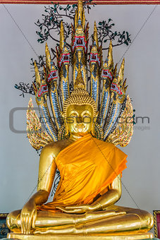 golden Buddha statue Wat Pho temple bangkok Thailand