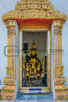 golden budha altar Wat Pho temple bangkok Thailand