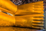 reclining buddha feet Wat Pho temple bangkok Thailand
