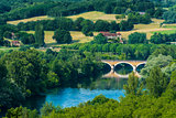 medieval bridge over the Dordogne river