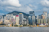 Central skyline waterfront Causeway Bay Hong Kong 