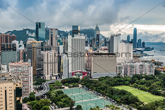 cityscape Victoria Park Causeway Bay Hong Kong 