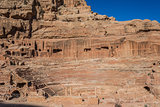 roman theater arena in Nabatean city of  Petra Jordan