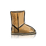 Winter boots ugg, sketch for your design