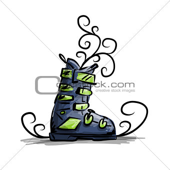 Ski boots, sketch for your design