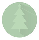 Christmas tree. Flat design