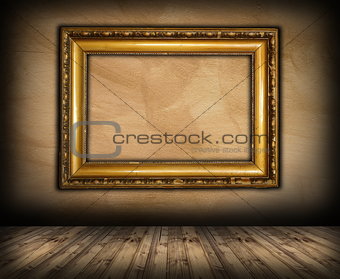 old picture frame on interior background