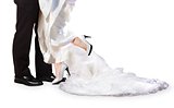 Bride and Groom Feet on Wedding Day