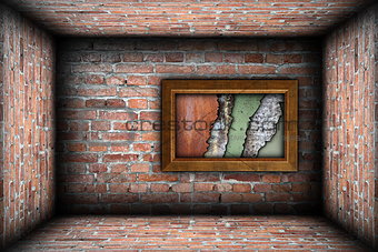 painting frame with weathered textures