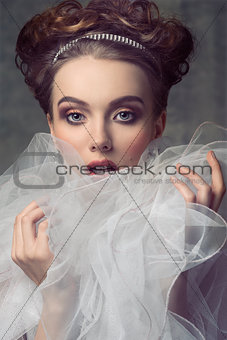 woman with aristocratic romantic style 