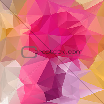 vector polygonal background - triangular design in reflective magenta colors - pink rose